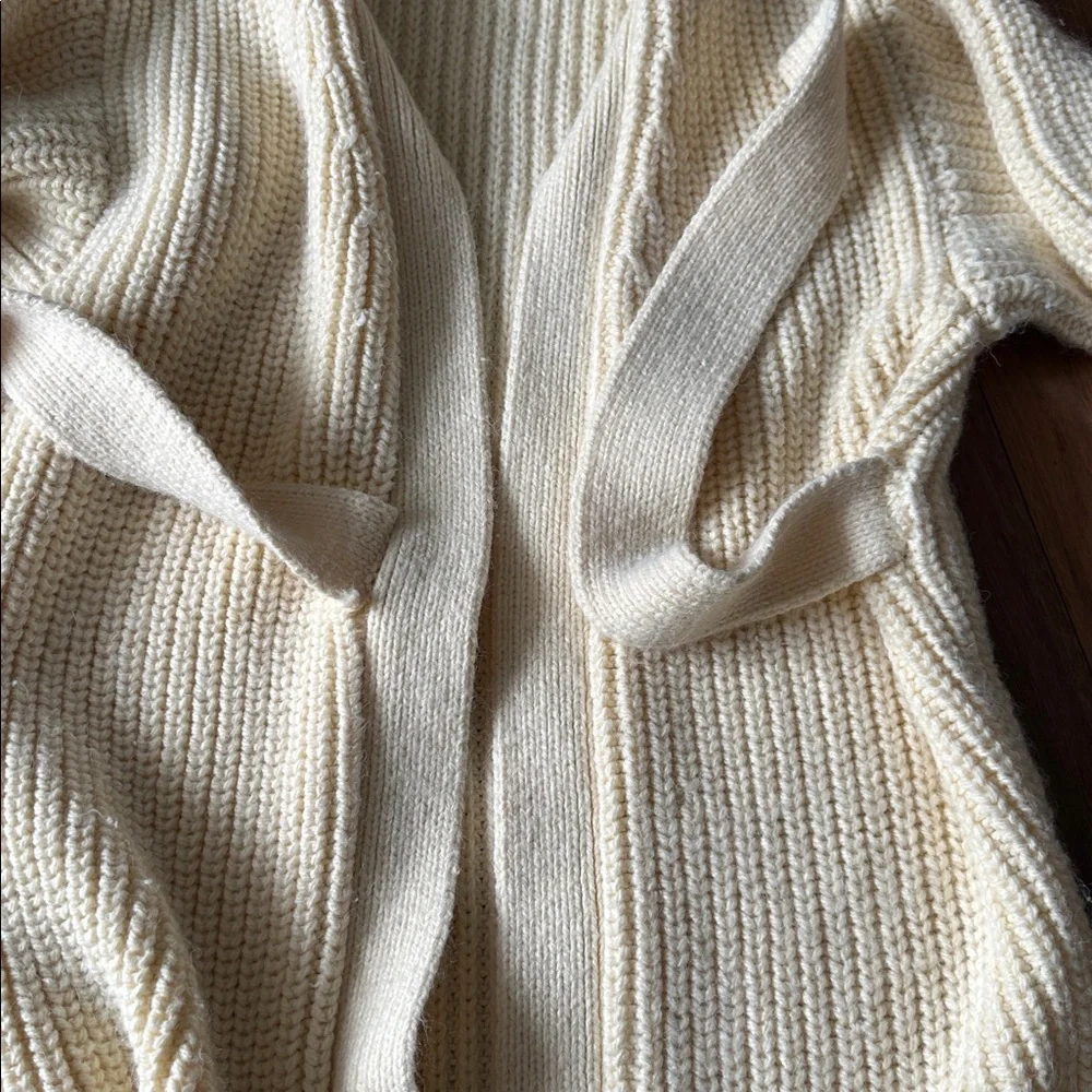 Zara long wrap chunky knit oversized cardigan - Picture 8 of 11